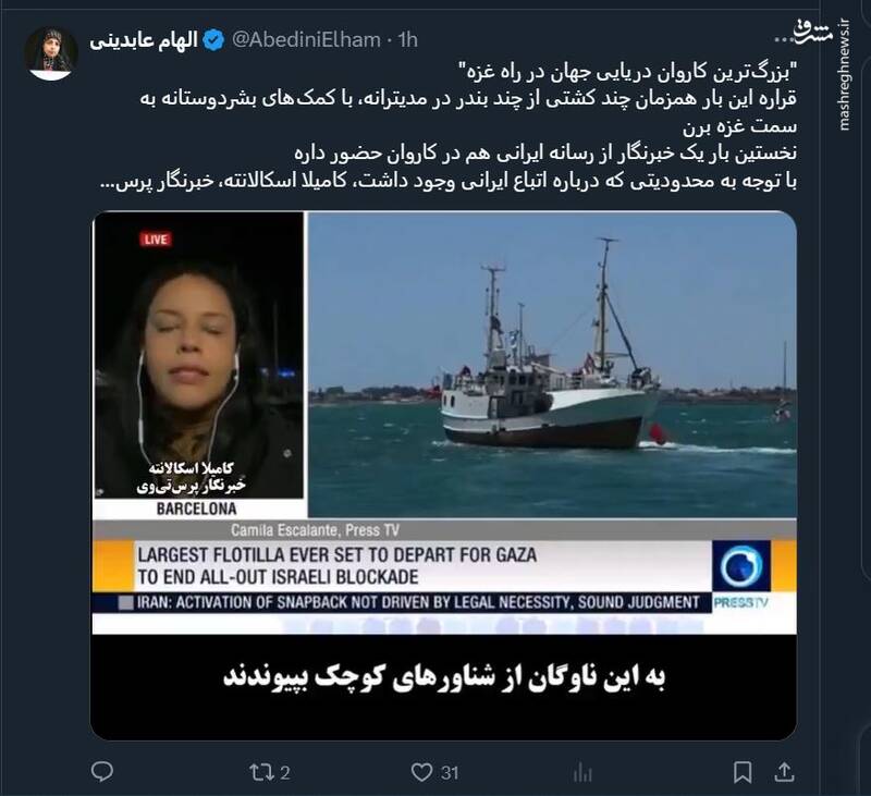 بزرگترین کاروان دریایی جهان در راه غزه