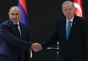 دیدار اردوغان با علیاف و پاشینیان در تیانجین چین