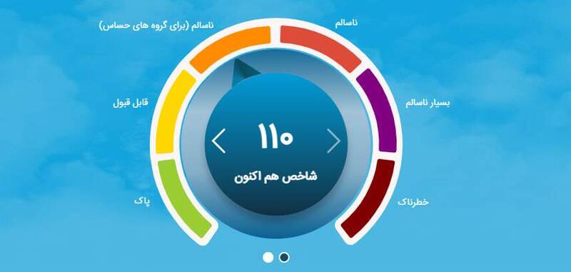 هوای تهران در شرایط ناسالم برای گروههای حساس 2