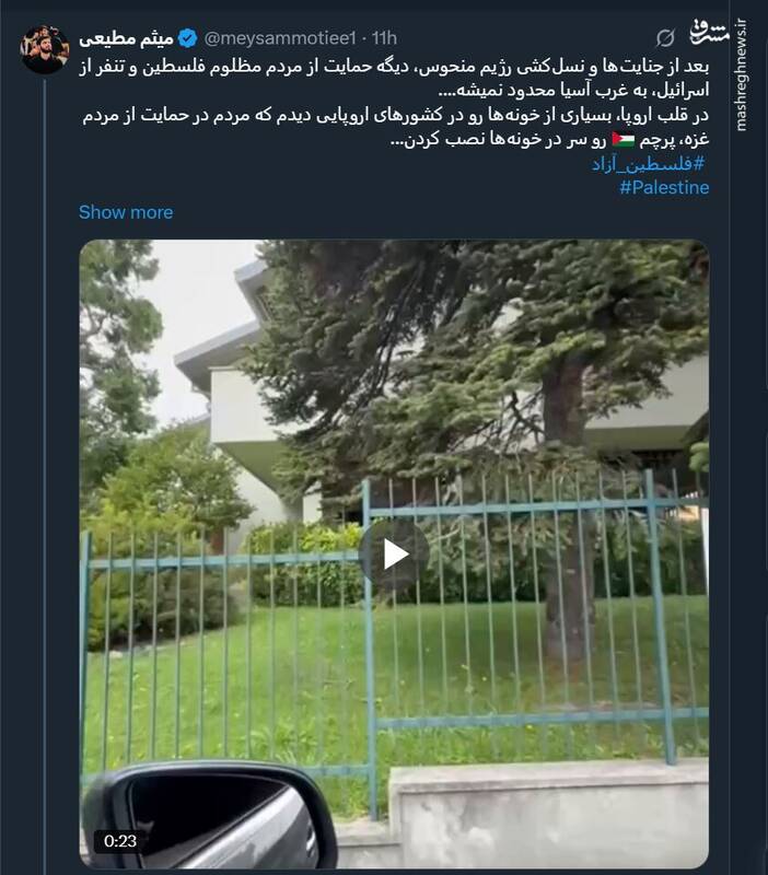 میثم مطیعی: دیگر حمایت از فلسطین به غرب آسیا محدود نمیشود