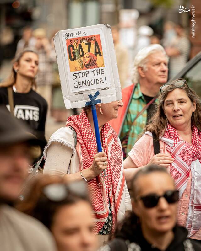 عکس/ تظاهرات حمایت از فلسطین در دانمارک