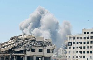 عکس/ ویرانی ساختمان‌ها در غزه پس از اعلام رسمی تجاوز رژیم صهیونیستی