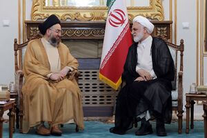 عکس / دیدار سید عمار حکیم رئیس با قوه قضائیه