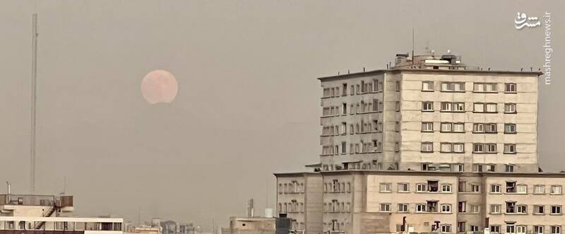 اولین عکس از ماه خونین امشب