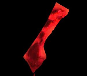 نقشه غزه با طرح ماه خونین