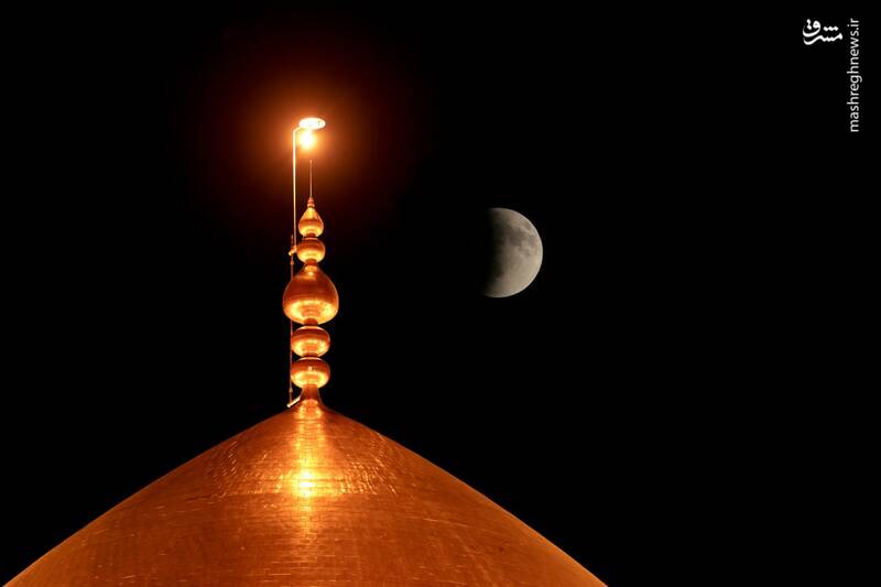 عکس / ماه گرفتگی از نمای اماکن مقدس 13
