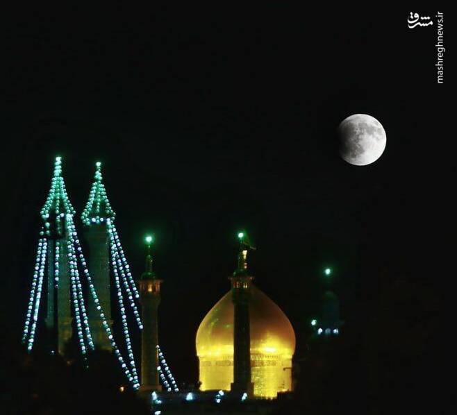 عکس / ماه گرفتگی از نمای اماکن مقدس 14
