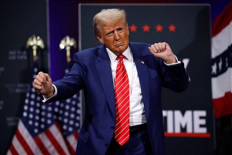  هوکردن ترامپ در مسابقه فینال تنیس اوپن آمریکا