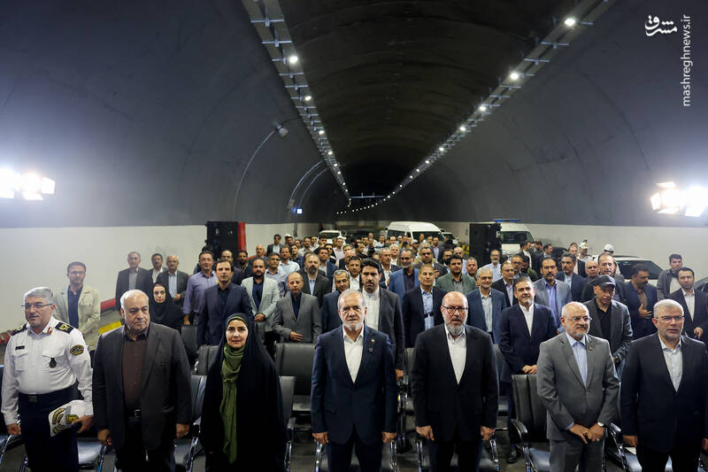 عکس / افتتاح باند شرقی منطقه 2 آزادراه تهران - شمال با حضور پزشکیان 10