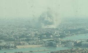 تصویری از محل انفجار در دوحه