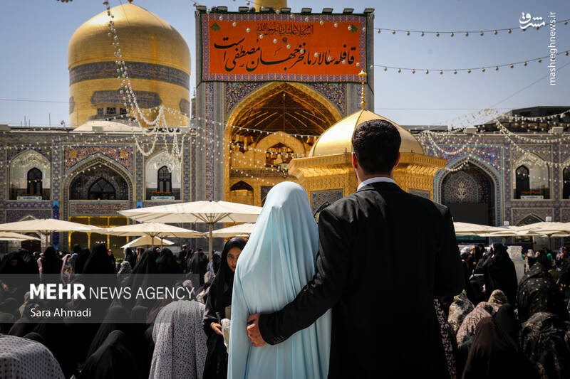 عکس / عقد زوجهای جوان به مناسبت میلاد رسول اکرم (ص) در حرم رضوی 9