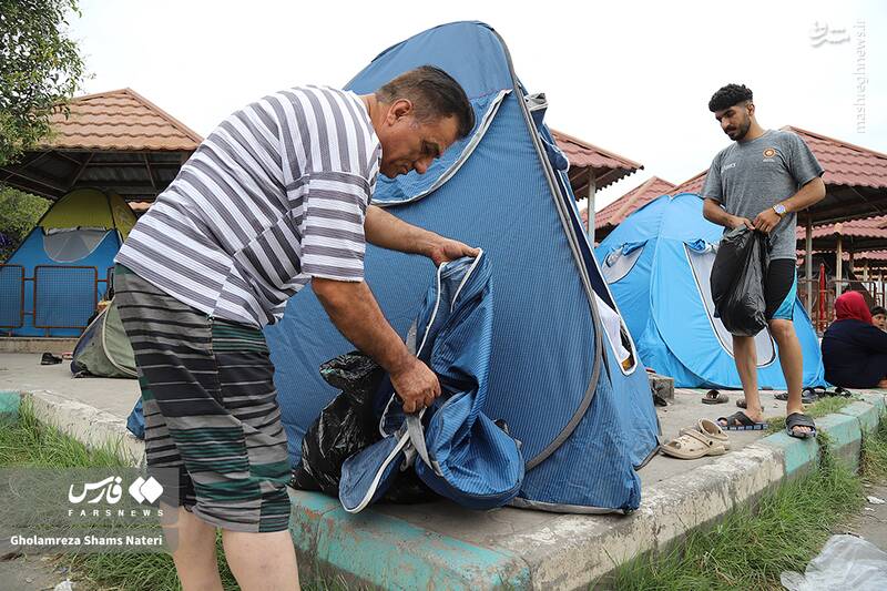 عکس/ اتراق مسافران تابستانی در سواحل چالوس