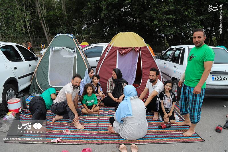 عکس/ اتراق مسافران تابستانی در سواحل چالوس