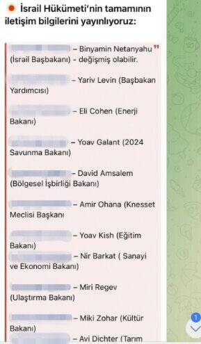 شماره تلفن نخست وزیر و ۱۱ وزیر صهیونیست هک شد +عکس