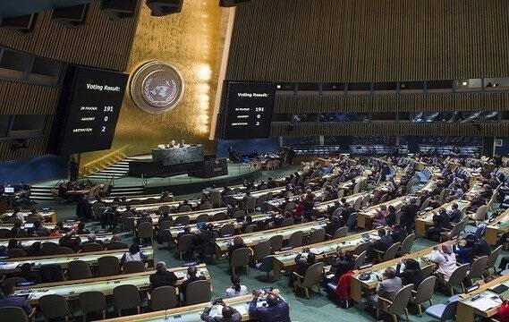 تصویب پیش‌نویس قطعنامه‌ مجمع عمومی سازمان ملل درباره تشکیل کشور فلسطین