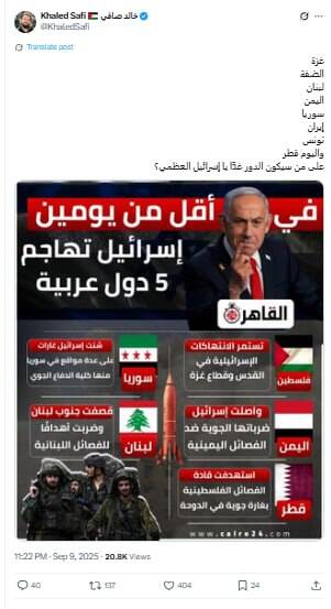 هشدار کاربران جهانی: پس از حمله اسرائیل به غزه،لبنان،یمن، ایران و قطر، کشور بعدی کدام است؟