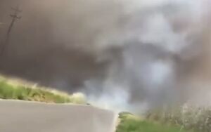 تصاویری از آتش سوزی گسترده در شهر الکوت عراق