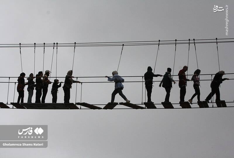 عکس / هیجان در پل ماجراجویی کلاردشت 11