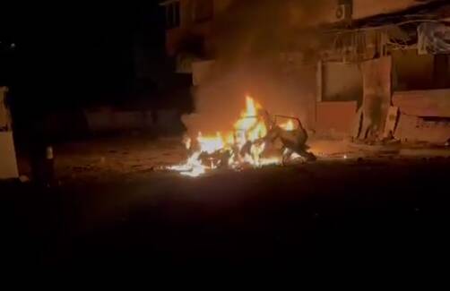  حمله پهپادی به یک خودرو مقابل بیمارستان الشفاء در غزه