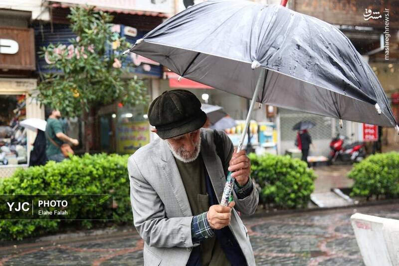 عکس / بدرقه‌ی تابستان با بارش باران در رشت 14