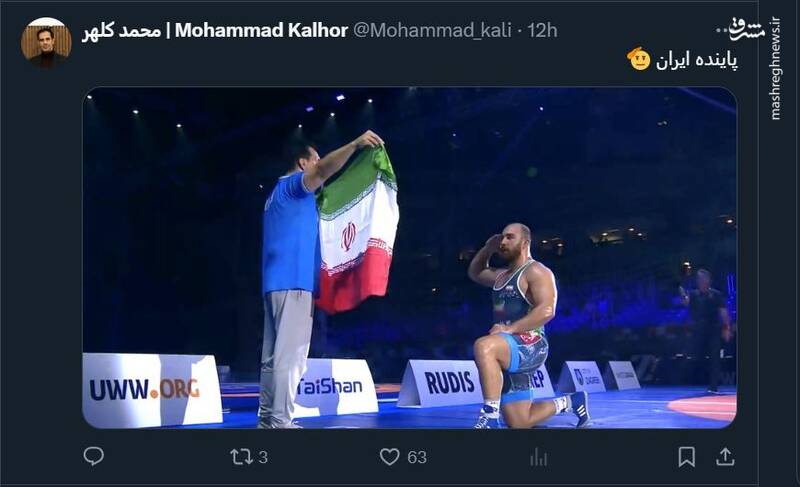 واکنش کاربران توئیتر به سلام نظامی امیرحسین زارع بعد از فتح مدال طلا