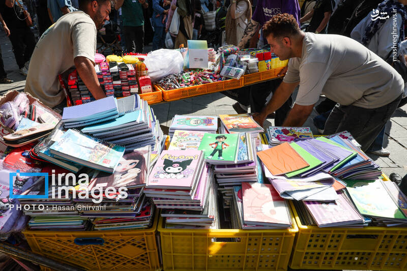 عکس/ بازار نوشت افزار در آستانه آغاز سال تحصیلی