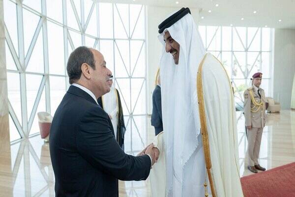 مصر،قطر،عربي،جمهور،رئيس،حمد،دوحه،قاهره