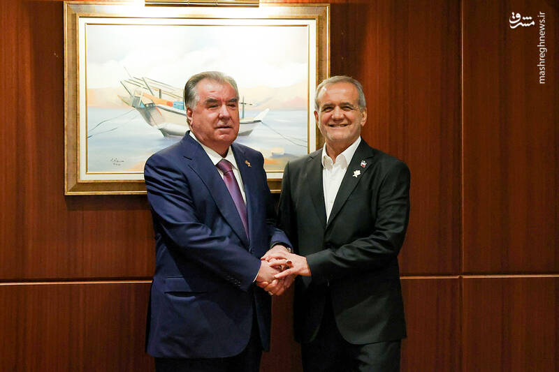 دیدار روسای جمهور ایران و تاجیکستان