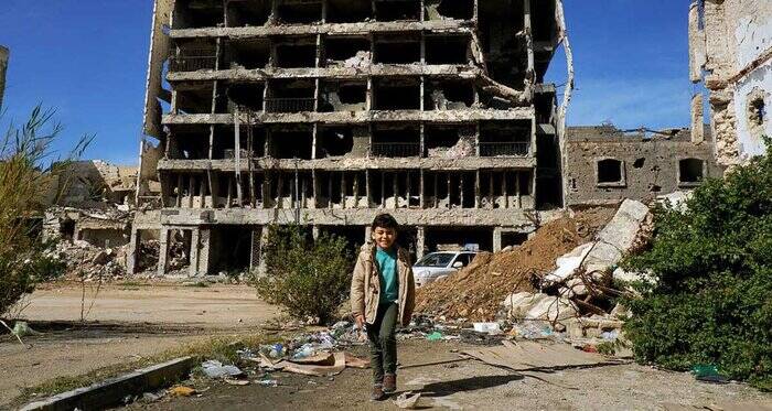 بقایای سالها جنگ در شهر بنغازی لیبی