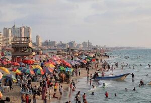 قسمت از ساحلی غزه قبل و بعد جنگ