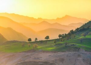 تصویری از طلوع خورشید در کارون خوزستان