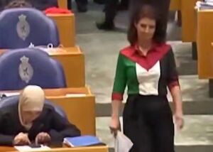 فیلم/ ابتکار جالب نماینده پارلمان هلند برای حمایت از غزه