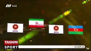 فیلم / مراسم اهدای مدال و کمربند قهرمانی «محمدهادی ساروی» و پخش سرود ایران