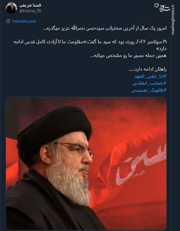 دلنوشته‌هایی در سالگرد آخرین سخنرانی شهید نصرالله