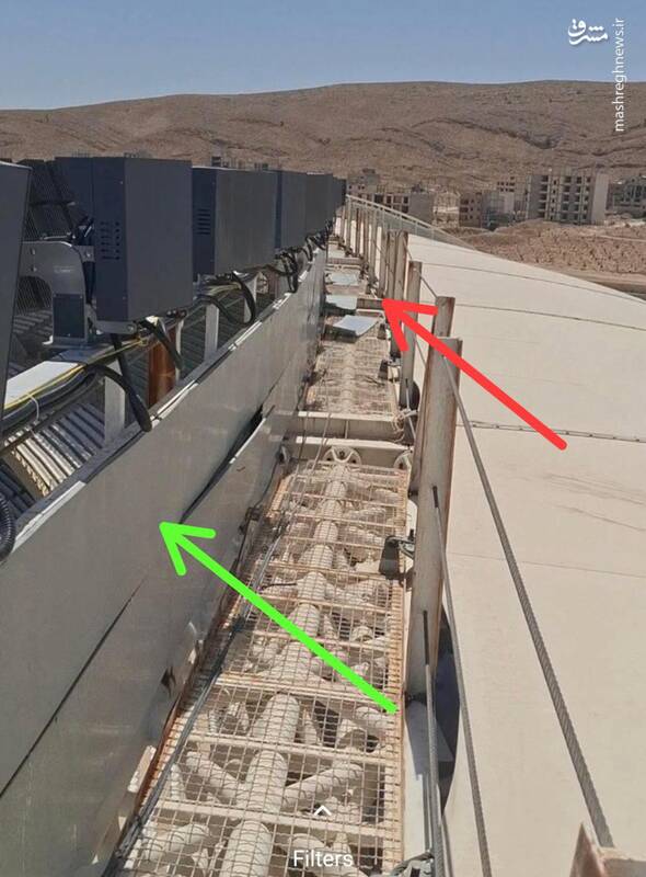 رونمایی از ابعاد جدید سقوط بخشی از سقف ورزشگاه پارس +عکس و فیلم