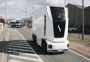 کامیون برقی سوئدی در جاده عمومی بلژیک جولان داد