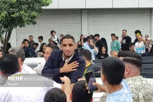 استقبال از رحمان عموزاد قهرمان کشتی جهان در بهشهر