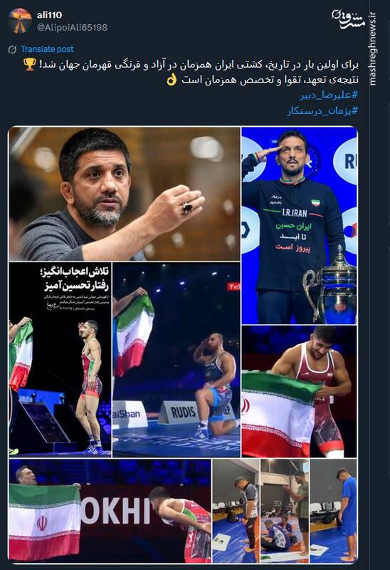 شادی ایرانیان از صعود کشتی به بام دنیا