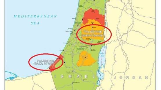 برای نخستینبار نام کشور فلسطین در نقشههای انگلیس ظاهر شد+ عکس