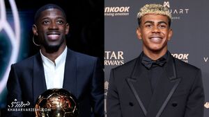 عکس/ تبریک جالب لامین یامال به عثمان دمبله