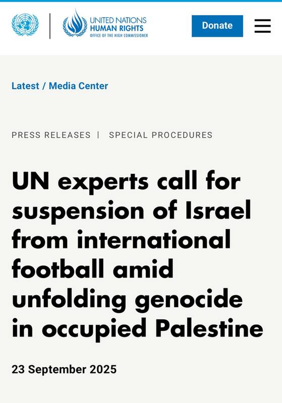 درخواست فوری سازمانملل از فیفا و یوفا