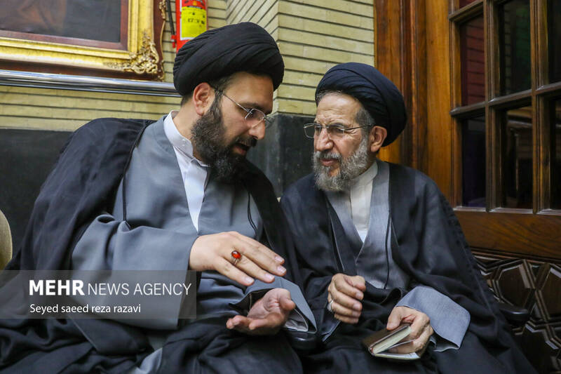 عکس/ مراسم ترحیم مادر «غلامعلی حداد عادل»