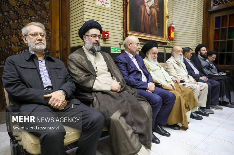 عکس/ مراسم ترحیم مادر «غلامعلی حداد عادل»