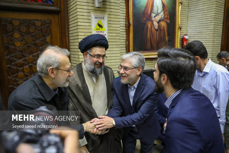 عکس/ مراسم ترحیم مادر «غلامعلی حداد عادل»