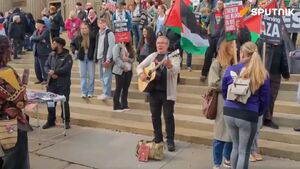 تصویری تماشایی از راهپیمایی علیه اسرائیل در برلین