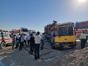 تصادف مرگبار اتوبوس حامل دانشجویان در سمنان