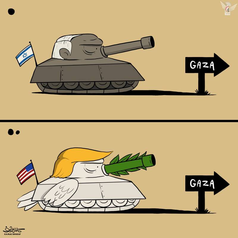 واکنش یک کاریکاتوریست به طرح صلح ادعایی ترامپ برای غزه