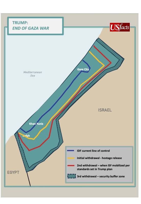 مراحل خروج احتمالی اسرائیل از نوار غزه طبق طرح ترامپ+ نقشه