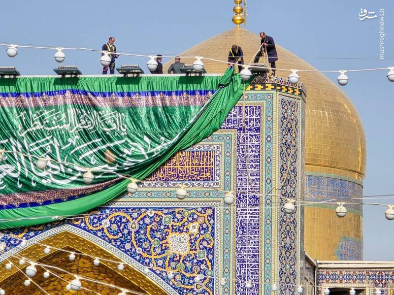 عکس / آماده سازی حرم رضوی برای ولادت امام عسکری (ع) 7