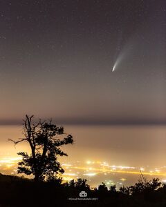 تصویری زیبا از دنباله‌دار نئوواز بر فراز کردکوی گلستان